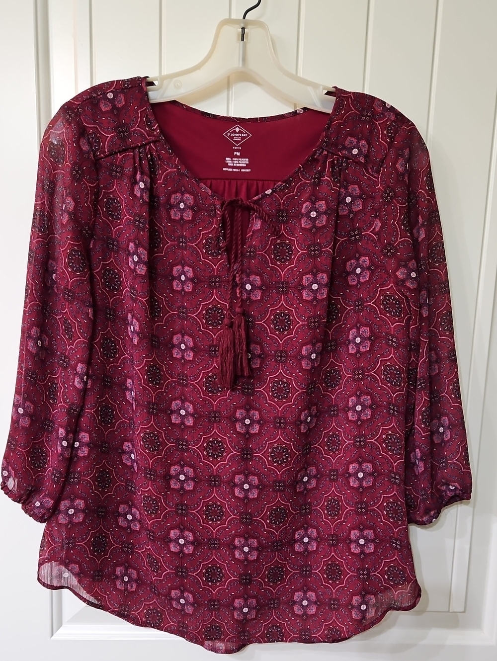 St John's Bay Women's Blouse Petite Medium